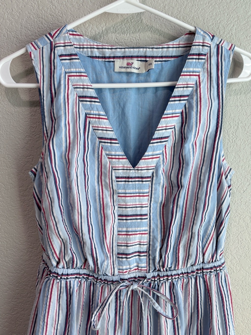 Vineyard Vines Ocean Breeze Striped Seersucker Mini Dress Size XXS - Picture 2 of 5
